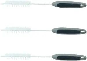 Wundermix - WunderBrush® Messerbürste für Deine Küchenmaschine (3er Set, Grau) • Reinigungsbürste für Mixtopfmesser • Mixmesser Spülbürste