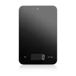 WMF Digitale Küchenwaage schwarz 23 x 15 x 2 cm, Backwaage, Haushaltswaage, Küchenwaage digital, Sicherheitsglas, grammgenau, Tara-Funktion, 5kg Maximalgewicht, schwarz