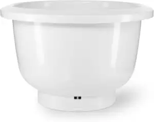 Bosch Kunststoff-Rührschüssel MUZ5KR1, Zubehör passend für Küchenmaschine Serie 4, 3,9 Liter, max. Teigmenge 2,7 kg, bpa-frei, spülmaschinenfest, weiß