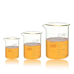 ULAB Scientific Glasbecher Set, 3 Größen von Vol. 500 ml, 1000 ml, 2000 ml, 3.3 Borosilikat Griffin, niedrige Form mit gedruckter Skala UBG1028