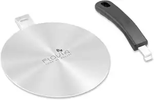 Induktion Adapterplatte 20cm, Induktionsdiffusor mit abnehmbarem Griff, Induktio