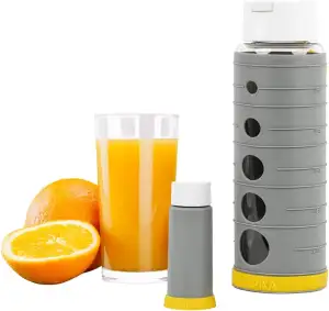 PIKA° Vakuum Glas Trinkflasche (600ml) | Borosilikatglas Smoothie Flasche To Go | Hält Säfte bis 3x länger frisch & stoppt Oxidation | Auslaufsicher, Leicht & BPA-frei | Ideal für Meal Prep & Büro