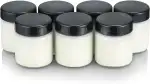 SEVERIN Ersatzgläser für Joghurtbereiter, Joghurtgläser mit Deckel (7 x 150 ml), passend zu den SEVERIN Joghurtmaschinen JG 3516 / JG 3518 / JG3519 / JG 3520 / JG 3521 und JG 3525, schwarz, EG 3514