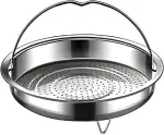 Dampfkorb, 304 Edelstahl, Universal-Dampfgarer-Einsatz mit Griffen und Füßen (24 cm)