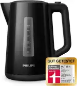 Philips Wasserkocher – 1.7 L Fassungsvermögen mit Kontrollanzeige, Pirouettenbasis, schwarz (HD9318/20)