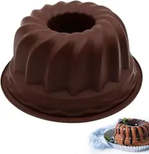 Gugelhupfform Groß, Ø 24 cm, Silikon Gugelhupf Backform, Leicht zu Reinigen, Kug