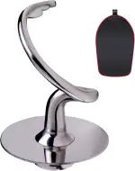 Knethaken Edelstahl für KitchenAid 4,5–5 Quart Mittelgroße Küchenmaschinen mit kippbarem Motorkopf, K45DH Spiralhaken, Spülmaschinenfest, und Rührer Zubehör Mixer-Schiebematte