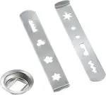 Spritzgebäckvorsatz Edelstahl, Weihnachten Gebäck Formen Fleischwolf Zubehör Gebäck Accessoires G...