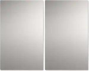 bremermann 2er Herdabdeckplatte 2in1 aus Edelstahl // gleichzeitig Wandspritzschutz // je ca. 27,5 cm B x 48 H cm // für flache Glaskeramikkochfelder