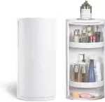 LANMOU 3 Stufiges Eckregal Drehbarer Schrank für das Badezimmer Wandmontierte Dreiecksregale Ohne...