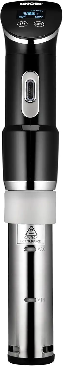 Unold 58915 Sous Vide Stick Time - 1.300 Watt, Schwarz, Edelstahl Garer für alle