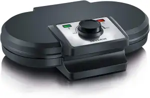 SEVERIN Duo-Waffeleisen, antihaftbeschichtetes Doppelwaffeleisen für zwei klassi