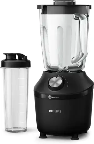Philips Standmixer und Smoothie Maker – 600W, 2-Liter-Becher, HomeID-App, 2 Gesc