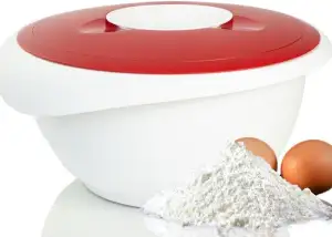 Westmark Rühr-/Backschüssel mit Spritzschutz, Deckel und Ausgießer, Kunststoff,W