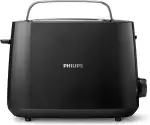 Philips Toaster – 2 Toastschlitze, 8 Stufen, Brötchenaufsatz, Auftaufunktion, Liftfunktion, Abschaltautomatik, schwarz (HD2581/90)