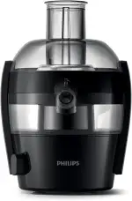 Philips Viva Collection Entsafter - Kompaktes Design, QuickClean-Technologie, Direktsaft in Glas, 500W Motor, 1,5L Fassungsvermögen, Tropf-Stopp, Leicht zu reinigen (HR1832/00)