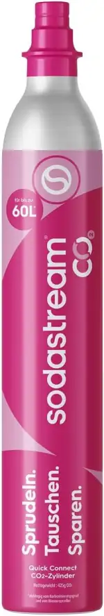 SodaStream – CO₂-Zylinder für Wassersprudler; Quick-Connect-System; reicht für bis zu 60 Liter sp...