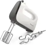 Philips Domestic Appliances HR3741/00 Handmixer, 450 W, 5 Geschwindigkeiten plus Turbo ,‎21.41 x 20.8 x 11.4 cm, weiß/schwarz