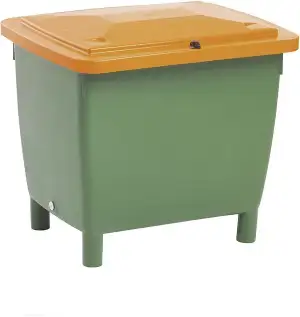 kaiserkraft | Rechteckbehälter | mit anscharniertem Deckel | Inhalt 210 l | Behä
