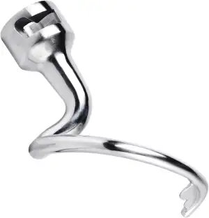 Spiralknethaken Edelstahl für KitchenAid 4,5–5 Quart Mittelgroße Küchenmaschinen mit kippbarem Motorkopf, K45DH Rührer Zubehör Spiralförmiger, Spülmaschinenfest