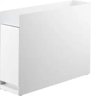 Yamazaki 6003 Tower Ausziehbares Gewürzregal, weiß, Stahl/Polypropylen, minimali