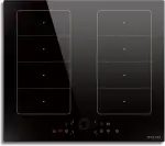 NOXTON Induktionskochfeld 4 Platten mit Doppelte Flexzonen, Induktionsfeld 60 cm Einbau mit Booster, Touch-Steuerung, Timer, Kindersicherung, Pause, 220V-240V, 7200W, Kein Stecker