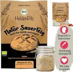HeldenPilz® BIO Dinkelsauerteig (150g) – Dinkelbrot selber backen ohne Hefe | Frisches Anstellgut...