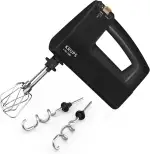 Krups F60858 3 MIX 7000 Handmixer 60 Jahre Edition | 500W | ergonomischer Griff | 1,65m-langes Kabel | Geschwindigkeitsregler, Schneebesen & Knethacken | bis zu 1kg Brotteig | Schwarz/Kupfer