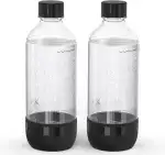 Mycket Soda Maker Flaschen, 2 x 1L Carbonating Bottles, BPA-frei Kohlensäureflaschen, Wiederverwe...