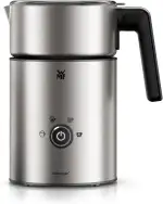 WMF Lono Silk Milk & Choc Induktions-Milchaufschäumer, mattgrauer Edelstahl, elektrisch, heiß und kalt, 150–500 ml, für Cappuccino, Latte & heiße Schokolade, geeignet für Kuh- und pflanzliche Milch