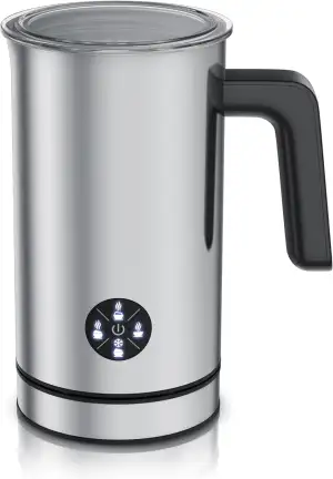 Arendo - Milchaufschäumer elektrisch 4 in 1 – Doppelwandgehäuse – 4 Programme - 