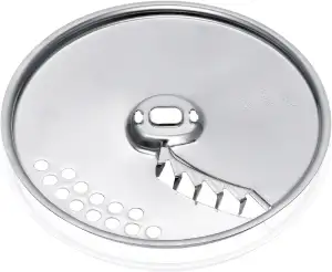 Bosch Pommes-Frites-Scheibe MUZ45PS1, Zubehör passend für Küchenmaschinen Serie 4, Serie 2, MUM4, Durchlaufschnitzler notwendig, robust, spülmaschinenfest, Edelstahl
