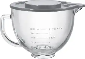 Glas-Rührschüssel für Kitchenaid 4,5 Quart und 5 Quart, Standmixer-Schüssel mit 