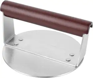 Burgerpresse Edelstahl, 6 Zoll Smasher Hamburger Round Edelstahl Smash Burger Pattie Press, Burger Presse Grillpresse Round für Leckere Hamburger, Patties, BBQ