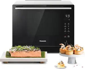 Panasonic NN-CS89LBGPG 4-in-1 Kombi-Mikrowelle, Dampfofen & Grill, 31 Liter, 100
