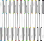 Fonduegabeln 24 Stück, Fonduegabeln aus Edelstahl 24cm Fondue Sticks mit Hitzebeständigem Griff für Fondue Braten Schokolade Käse Dessert Obst Gemüse