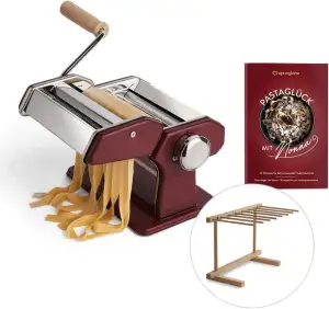 SPRINGLANE Manuelle Nudelmaschine Nonna, Edelstahl, Pastamaker inkl. Rezeptheft,