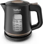 Tefal KI5338 Includeo Wasserkocher, Fassungsvermögen 1 L, Anti-Rutsch-Griff, einfach abzulesende Wasserstandsanzeige, 360°-Drehsockel, herausnehmbarer Filter, 2400 W, 23.3 x 16.6 x 20 cm