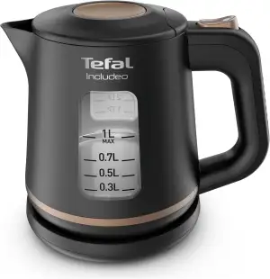 Tefal KI5338 Includeo Wasserkocher, Fassungsvermögen 1 L, Anti-Rutsch-Griff, ein
