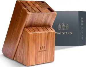 WALDLAND Premium Messerblock ohne Messer – Messerblock aus robustem Akazienholz 