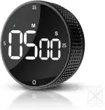 Wiederaufladbarer magnetischer digitaler Küchentimer mit großem LED-Display, lautem Alarm, 3 Vore...
