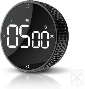Wiederaufladbarer magnetischer digitaler Küchentimer mit großem LED-Display, lau