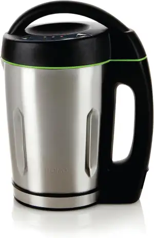 DOMO DO498BL Suppenmacher – 1,6 Liter - Standmixer mit 3 automatischen Programmen - Edelstahl/Schwarz