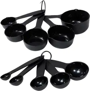 Dosierlöffel, 10 Stück Messlöffel Set, Graue Messlöffel Und Messbecher, Praktische Portionierlöffel, Ideal Für Proteinpulver Und Backen, Cups Messbecher Für Küche