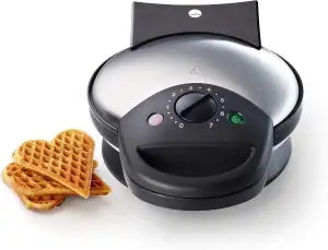 Wilfa BELL Waffeleisen I 1.400 Watt I 23cm große Herzwaffeln I 7 Temperaturmodi 