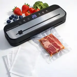 Vakuumiergerät 5 in 1, 125W Vakuumierer für Lebensmittel, Folienschweißgerät mit
