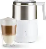 Tchibo Induktions-Milchaufschäumer, ohne Anbrennen, spülmaschinengeeigneter Rührbehälter, warmer und kalter Milchschaum, für Latte Macchiato, Cappuccino und Kakao, Cremeweiß