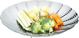 ecooe Edelstahl Dampfgarer Einstellbar Dünsteinsatz (15.5cm-27cm) Dämpfeinsatz f