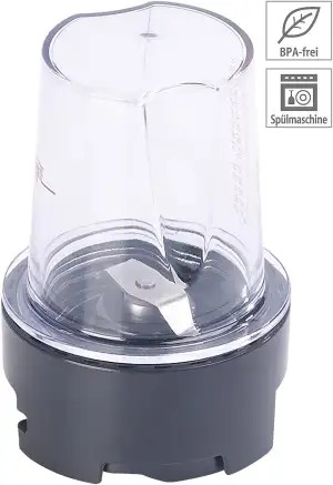 Rosenstein & Söhne Zubehör zu Smoothie-Maker-Mixer: Mahl-Aufsatz mit Edelstahl-K