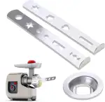 3 Stück Spritzgebäckvorsatz,Spritzgebäck Fleischwolf,430 Gebäckvorsatz Zubehör,Spritzgebäckaufsatz Edelstahl für Spritzgebäck Maschine Herstellen Von Keksen/Weihnachten Gebäck/Desserts/Hackfleisch